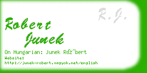 robert junek business card